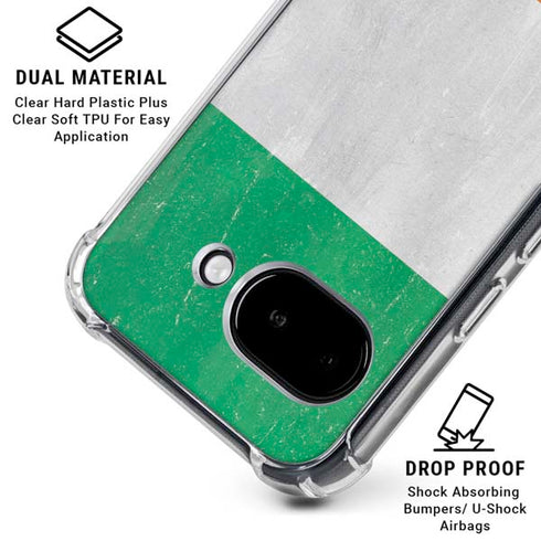 Ireland Flag Distressed Google Pixel 9a Clear Case